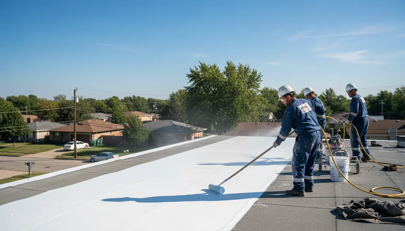 Commercial roof coating in Pocahontas, IL near me